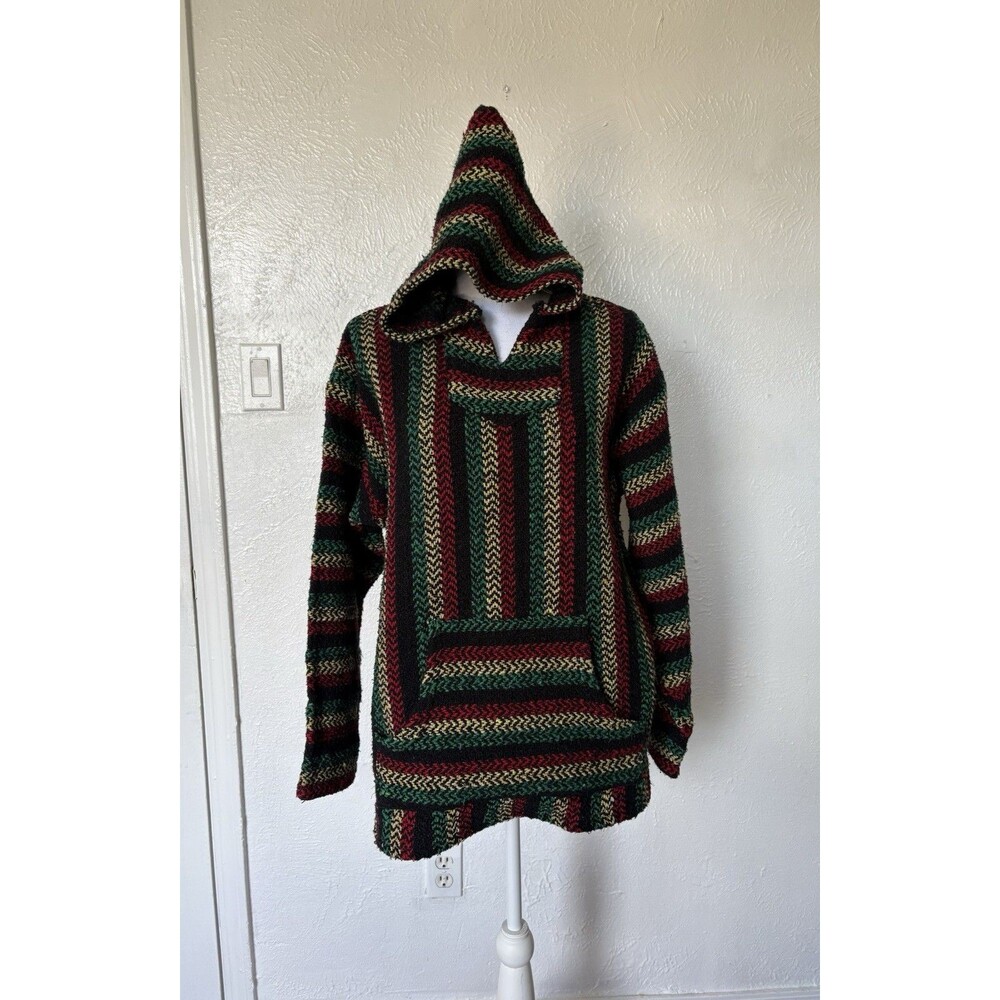 Baja Joe  Unisex Multicolor Knitted Hoodie With Front Pocket Size XXL